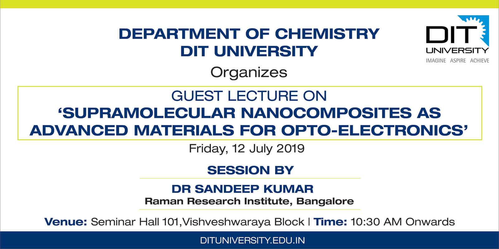 GUEST LECTURE ON ‘SUPRAMOLECULAR NANOCOMPOSITES AS  ADVANCED MATERIALS FOR OPTO-ELECTRONICS’