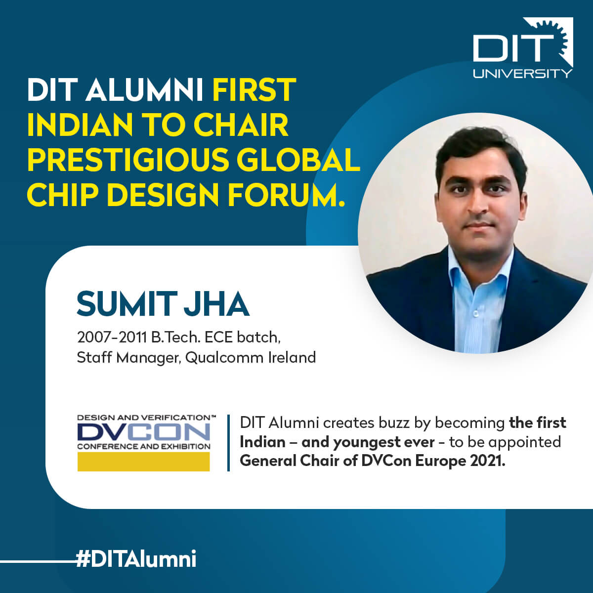 DIT Alumni First Indian to Chair Prestigious Global Chip Design Forum