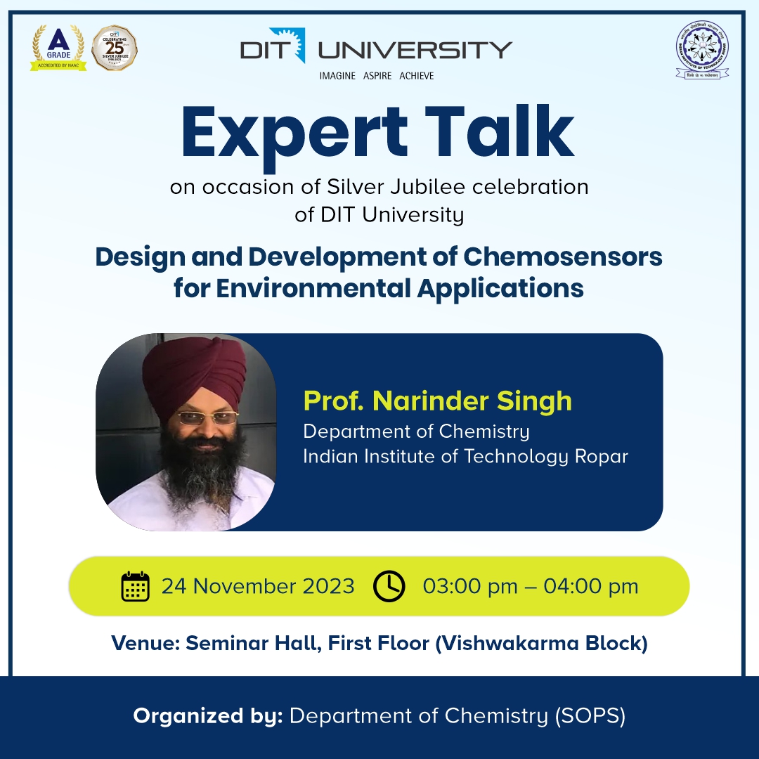 Expert Talk :“Design and Development of Chemo sensors for Environmental Applications”-24 Nov 2023