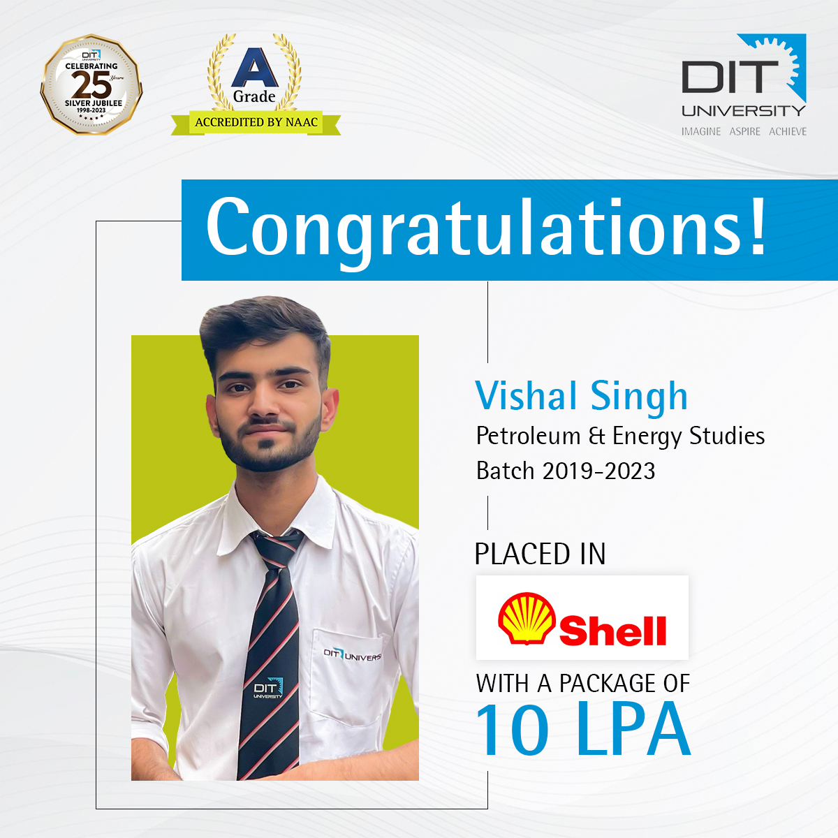 Congratulations for Placed in Shell
